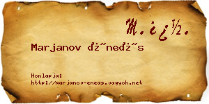 Marjanov Éneás névjegykártya